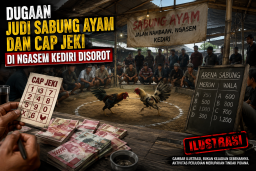 Dugaan Judi Sabung Ayam dan Cap Jeki di Ngasem Disorot Tajam, Polres Kediri Didesak Jangan Bungkam!