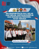 Bid Propam Polda Bali Gelar Gaktibplin, Pastikan Disiplin dan Integritas Personel Tetap Terjaga