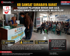 KB Samsat Surabaya Barat Tegaskan Pelayanan Bersih dari Calo, Petugas Diminta Aktif Membantu Wajib Pajak