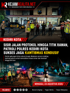 Polres Kediri Kota Intensifkan Patroli Gabungan, Kamtibmas Kondusif hingga Dini Hari