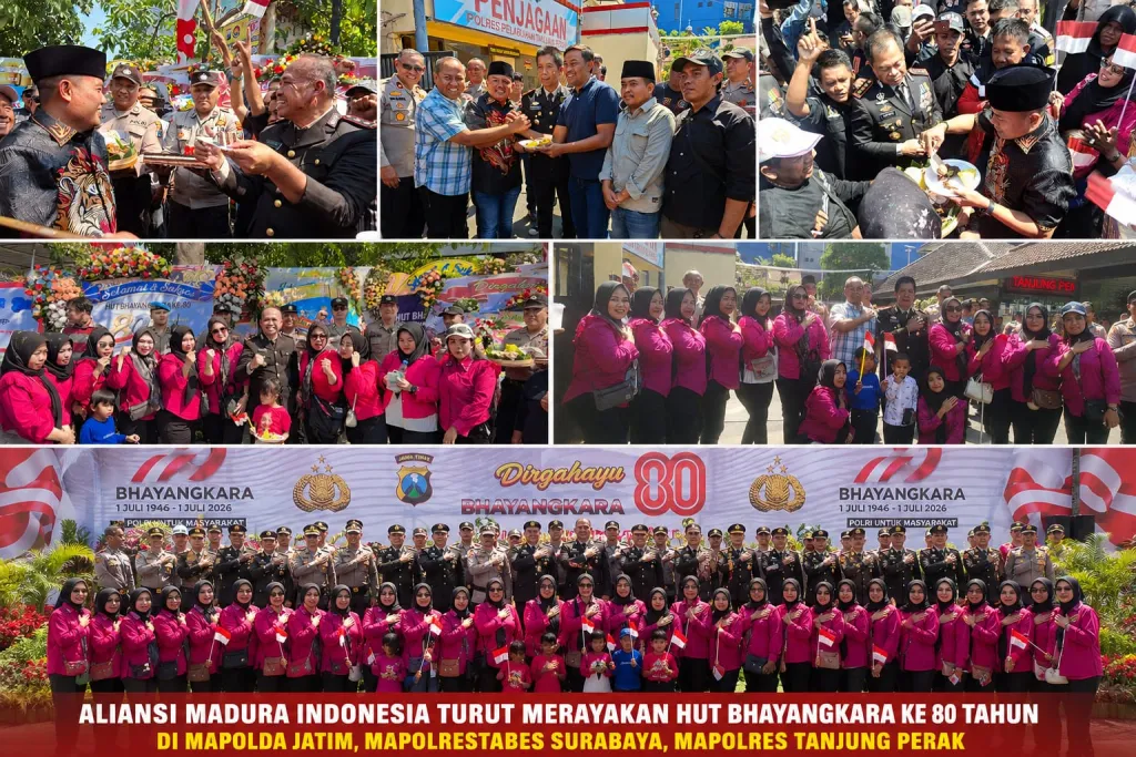 Prank Hari Bhayangkara, PJU Polda Jatim, Polrestabes & Polres Pelabuhan Tanjung Perak Keluar Hadapi Massa AMI, Ujungnya