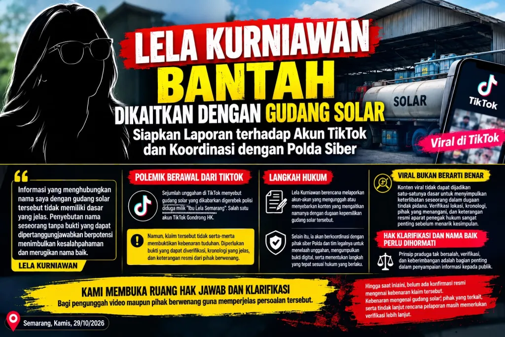 Lela Kurniawan Pemilik PT Rizqi Artha Sejahtera Bantah Dikaitkan dengan Gudang Solar yang Disebut Digerebek Polisi, Siap
