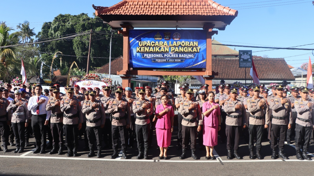 Naik Pangkat, Naik Tanggung Jawab, Kapolres Badung Ajak Personel Tingkatkan Pengabdian kepada Masyarakat