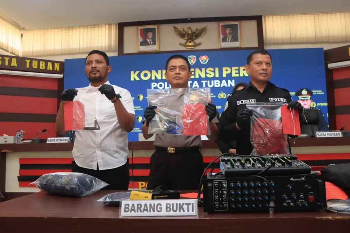 Polresta Tuban Ungkap Pencurian di Sekolah dan Curanmor, 4 Tersangka Diamankan