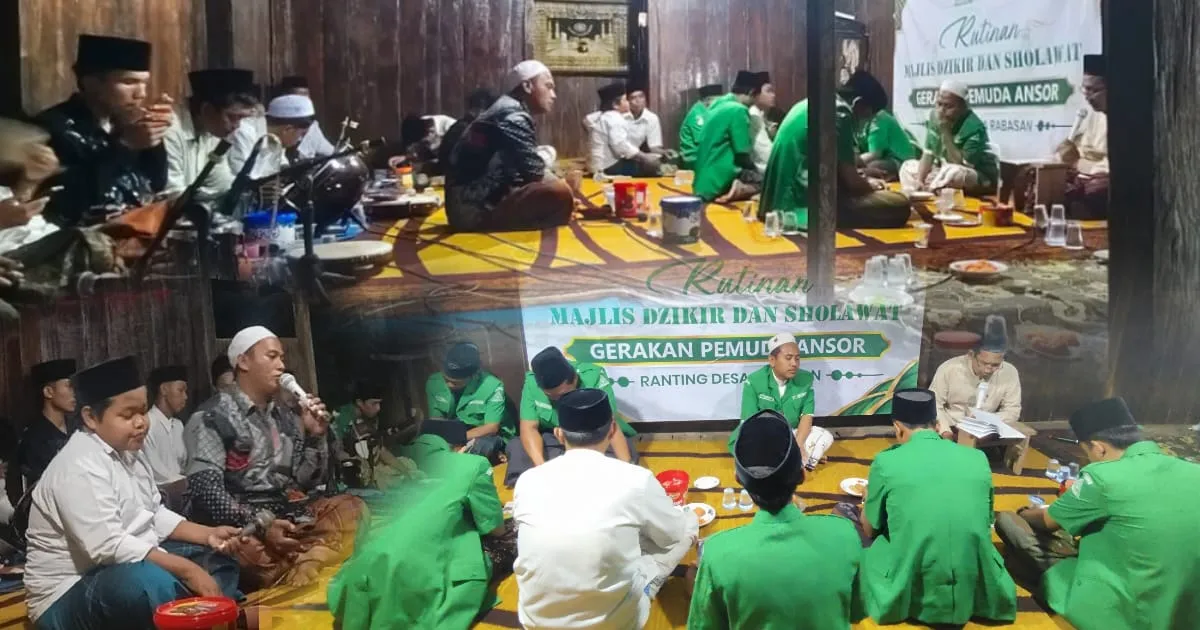 Merajut Kebersamaan, Ansor dan PRKB Rabasan Rutinkan Dzikir-Sholawat